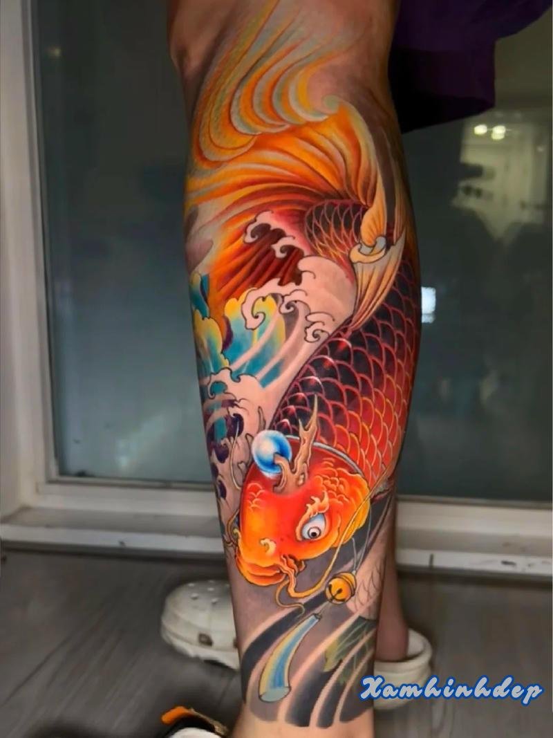 hình xăm cá chép chất lừ