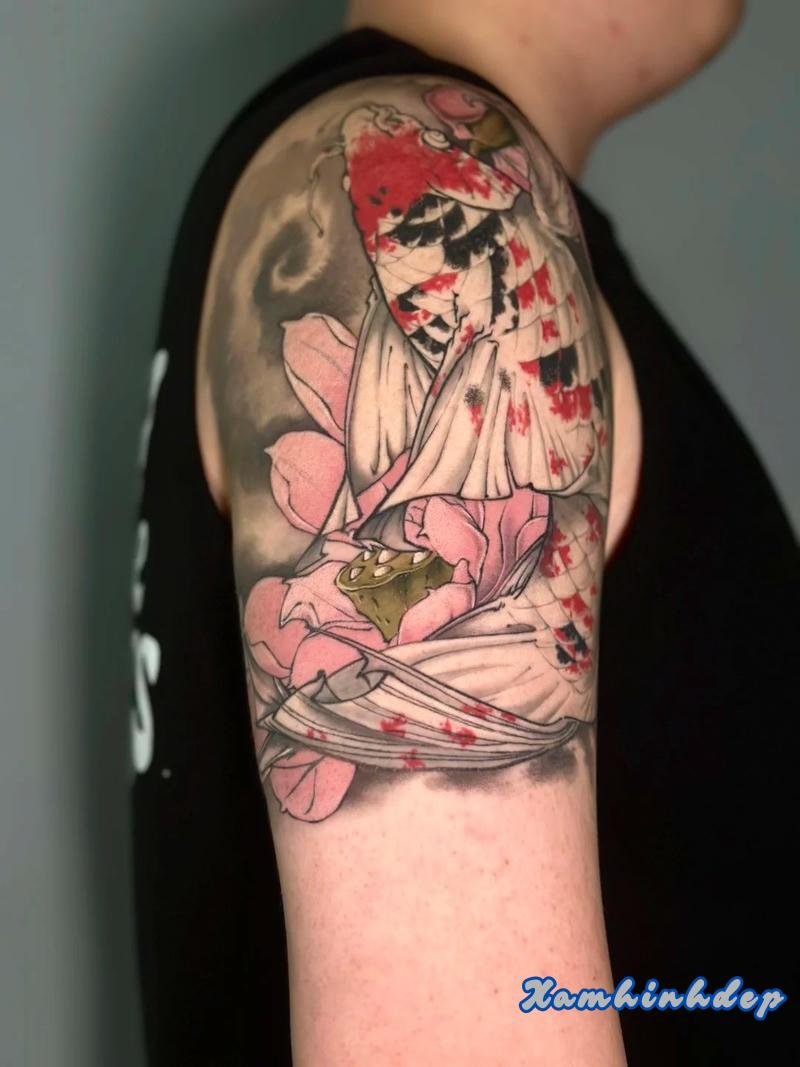 hình xăm cá chép nam cực chất