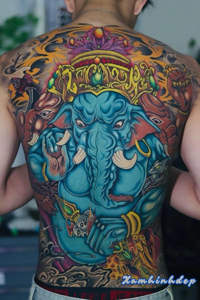 hình xăm full lưng cho nam siêu nổi bật