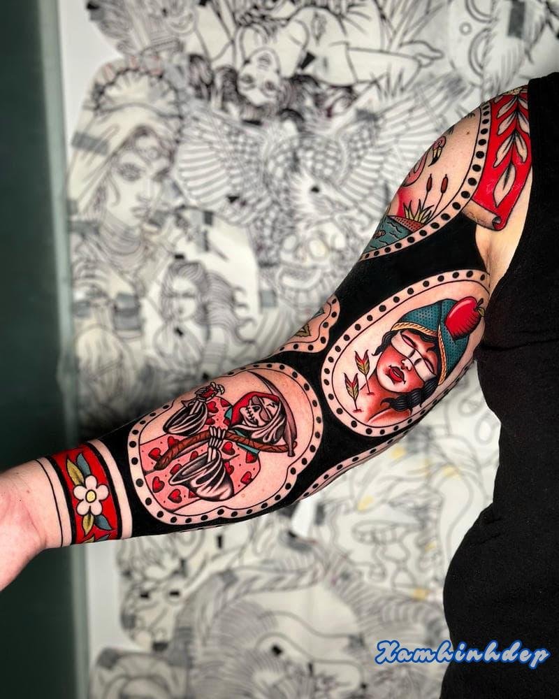 hình xăm full tay nam đẹp