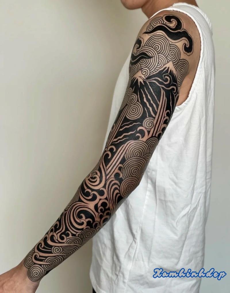 hình xăm full tay nam siêu chất