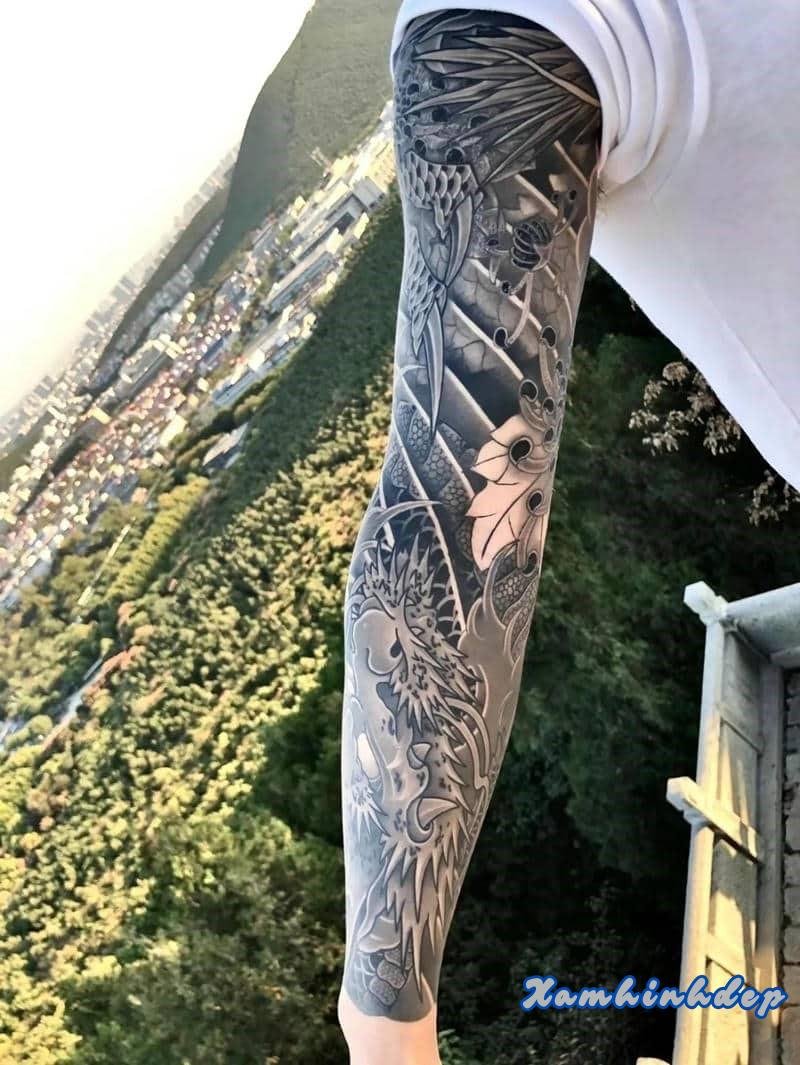 hình xăm full tay nam siêu ngầu