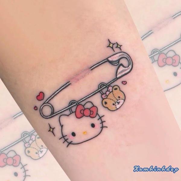 hình xăm hello kitty đẹp.