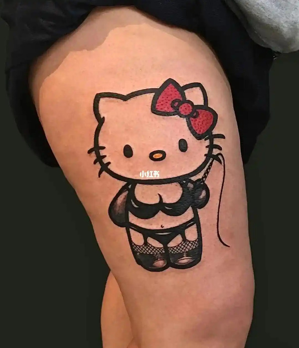 hình xăm hello kitty giang hồ