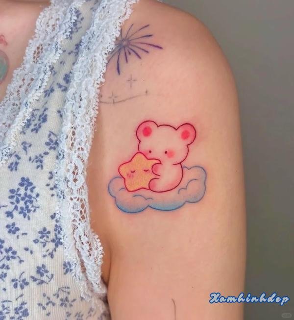 hình xăm hoạt hình ấn tượng.