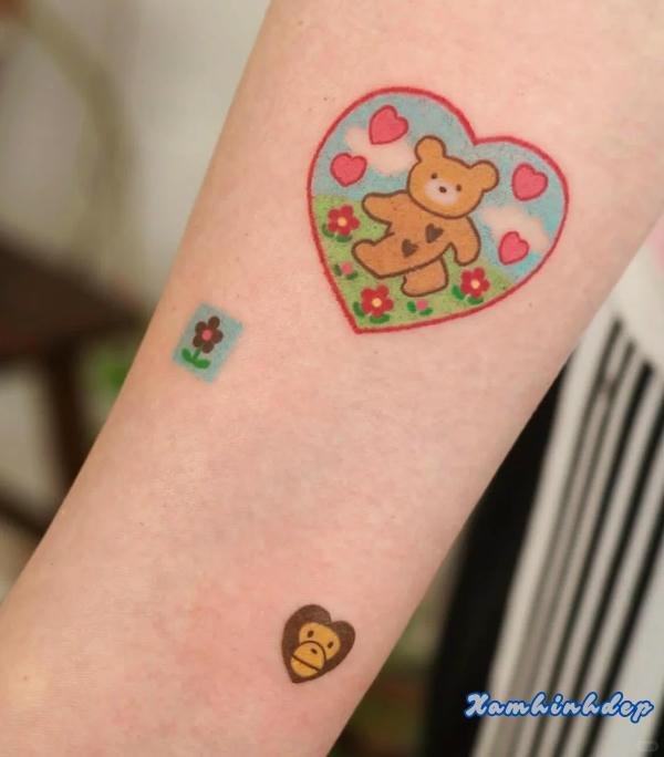 hình xăm hoạt hình độc đáo.