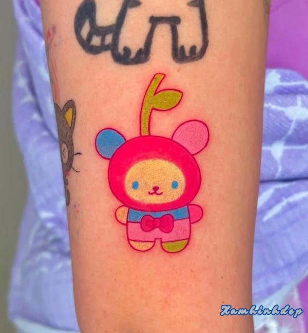 hình xăm hoạt hình sắc nét.