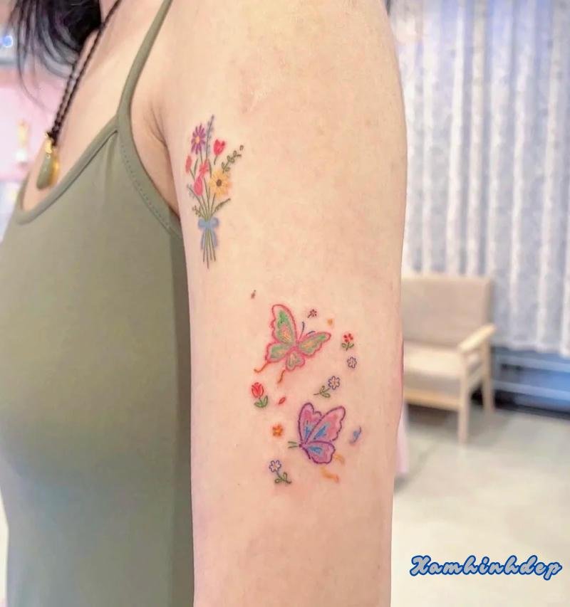 hình xăm mini nữ cá tính.
