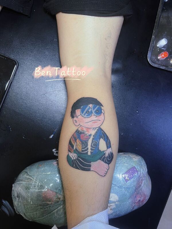 hình xăm nobita ngầu