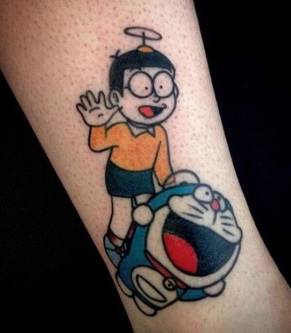 hình xăm nobita và doraemon