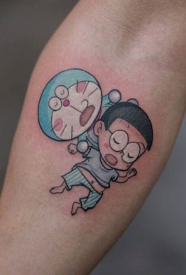 mẫu hình xăm nobita cánh tay