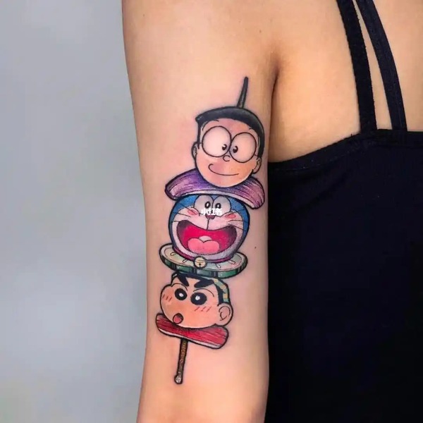 mẫu hình xăm nobita cho nữ