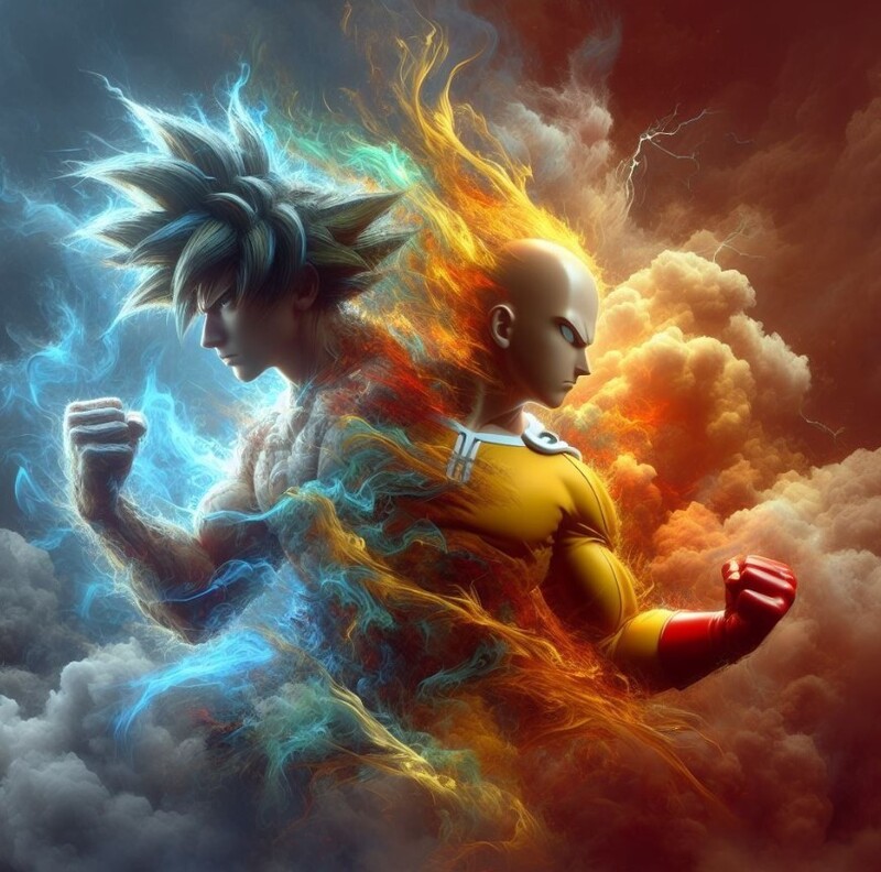 ảnh goku vs saitama