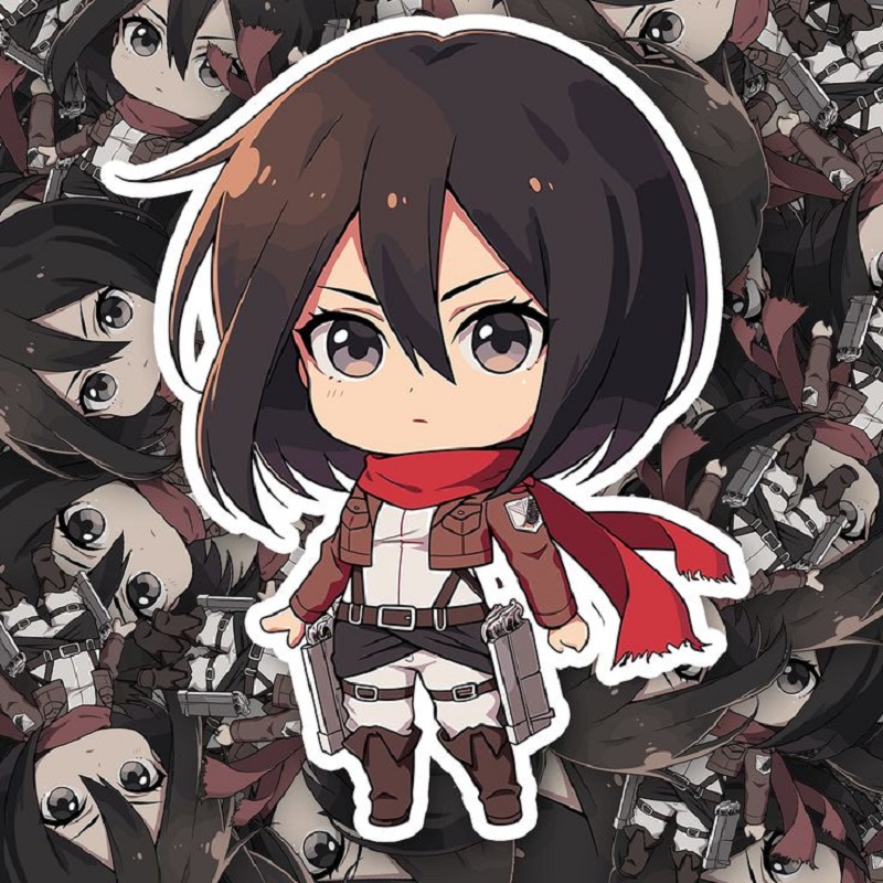 ảnh mikasa chibi đáng yêu