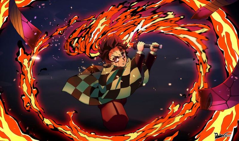 ảnh tanjiro ngầu 3d