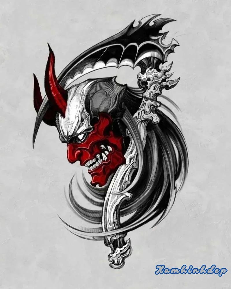 bộ sưu tập mặt quỷ.