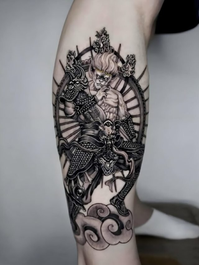 ngộ không tattoo ở chân cho nam