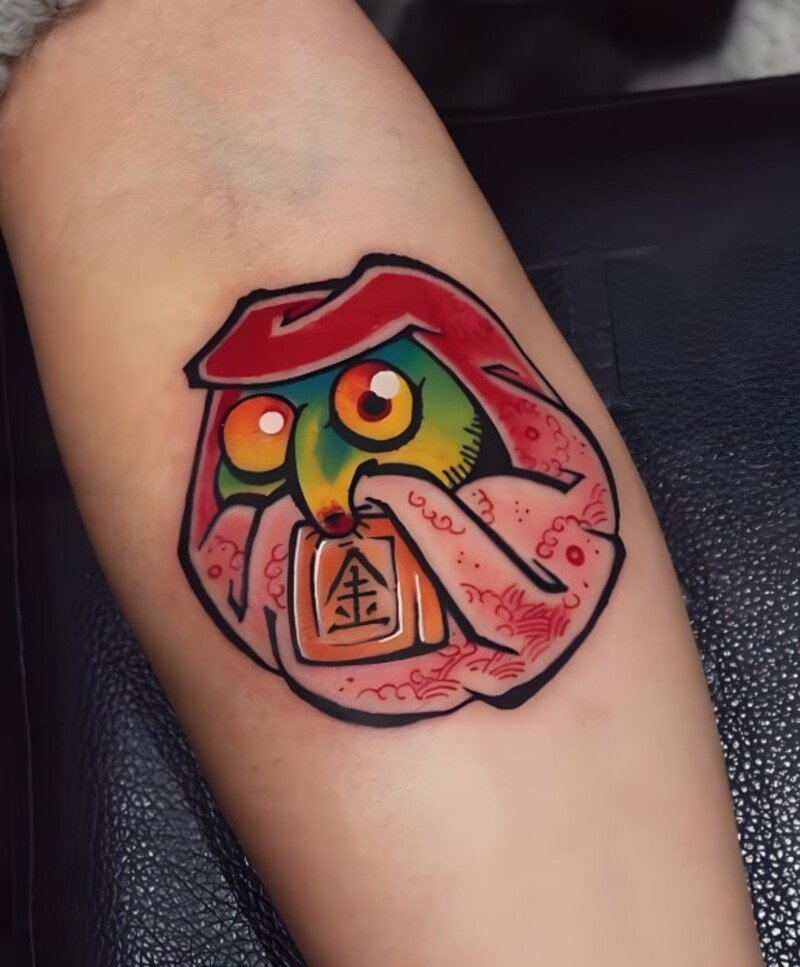 daruma hình xăm màu cho nữ