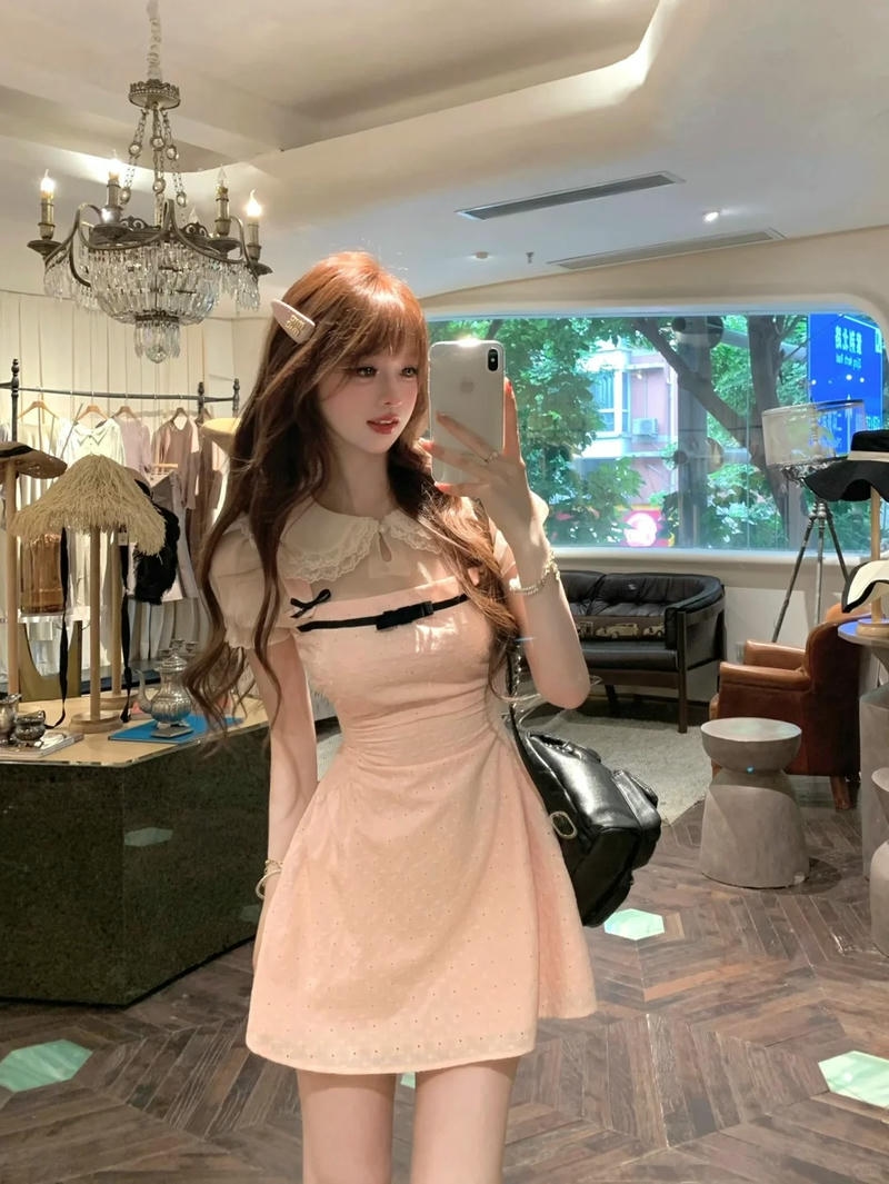 gái xinh mặc váy pinky đẹp