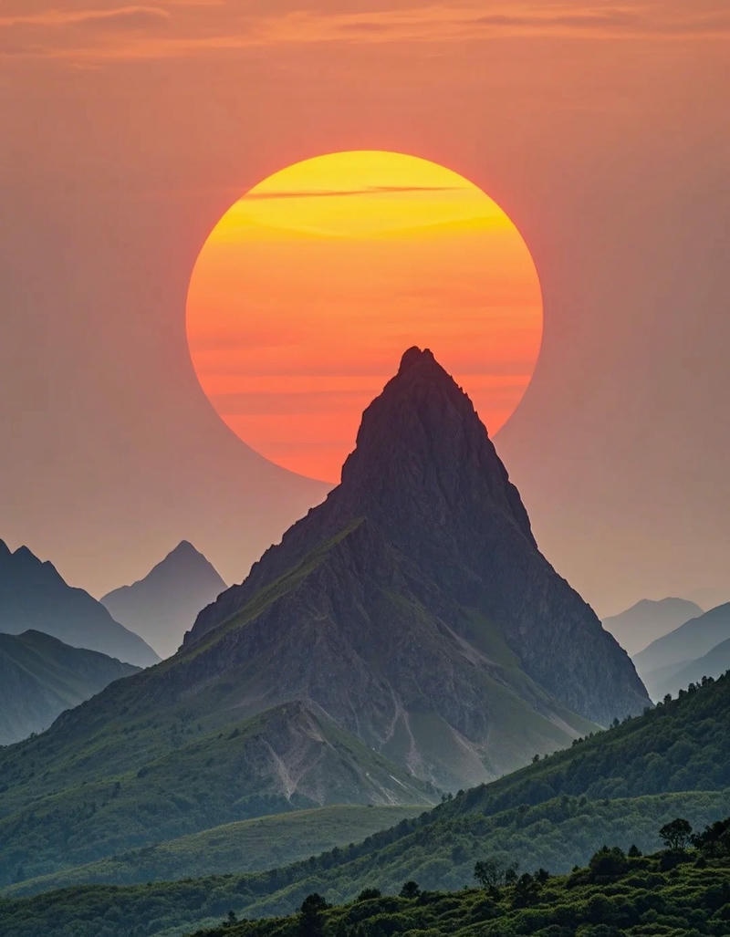 hình ảnh hoàng hôn trên cánh đồng