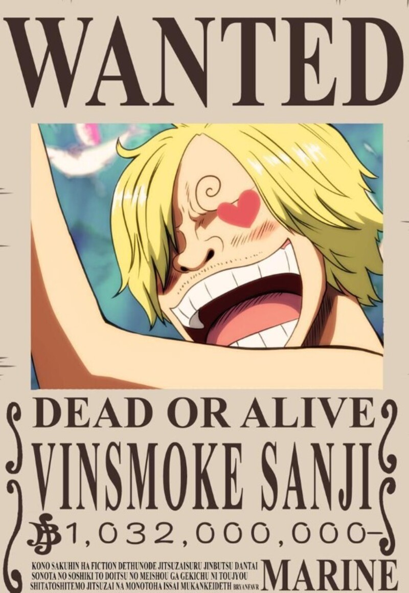 hình ảnh truy nã sanji