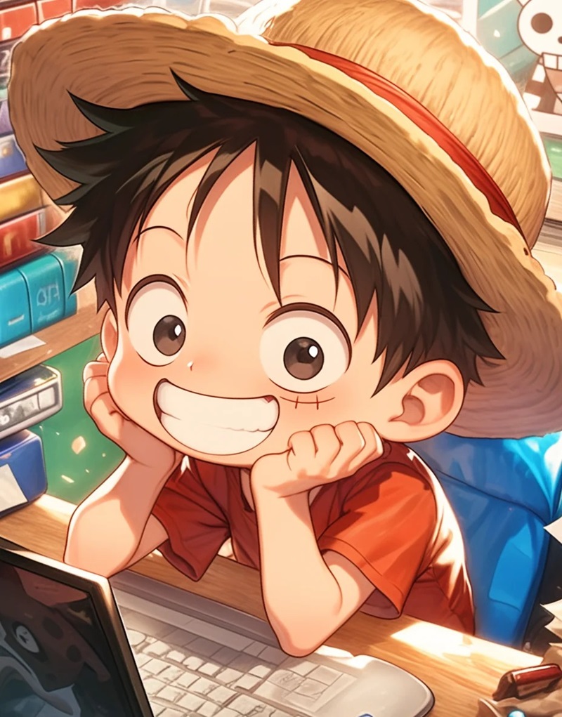 hình anime luffy chibi