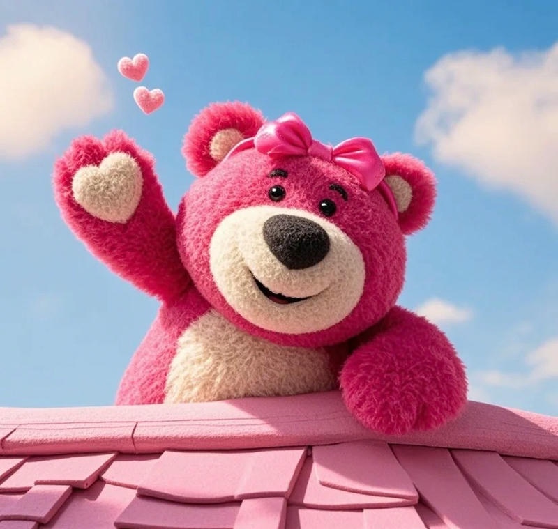 hình gấu dâu cute