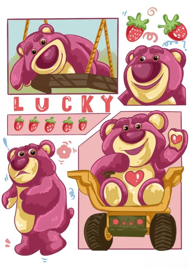 hình gấu dâu lotso