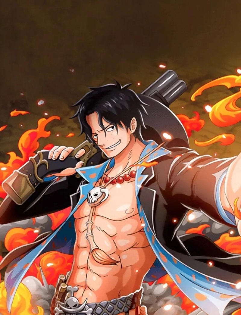 hình nền one piece ace 3d