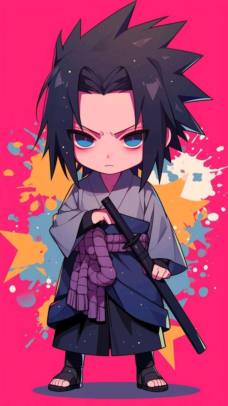 hình nền sasuke chibi