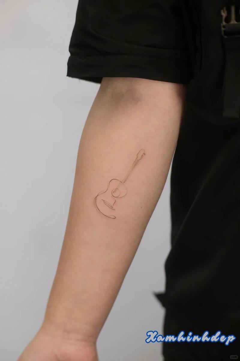 hình xăm 1 nét đẹp.