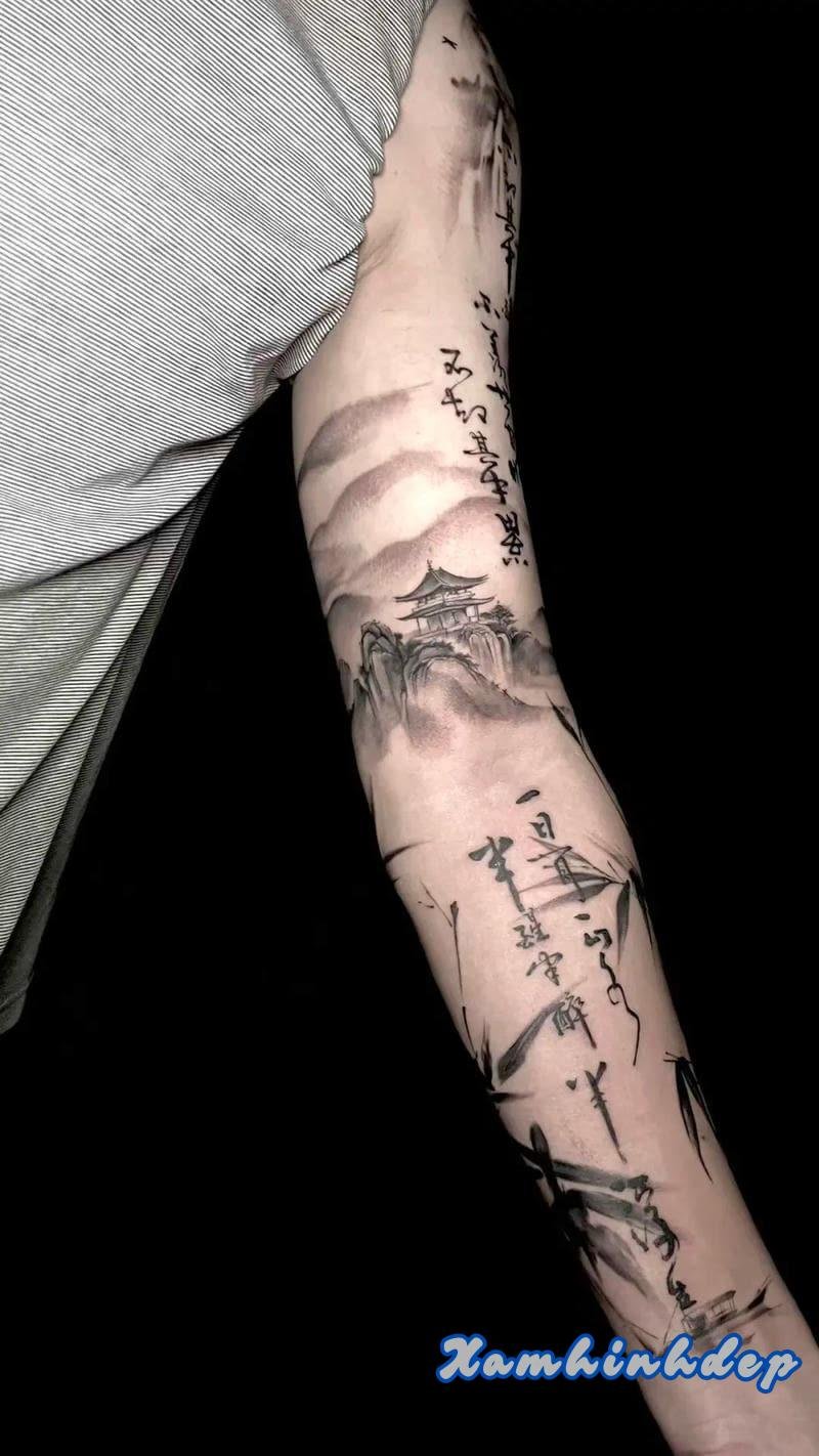 hình xăm bắp tay nam.