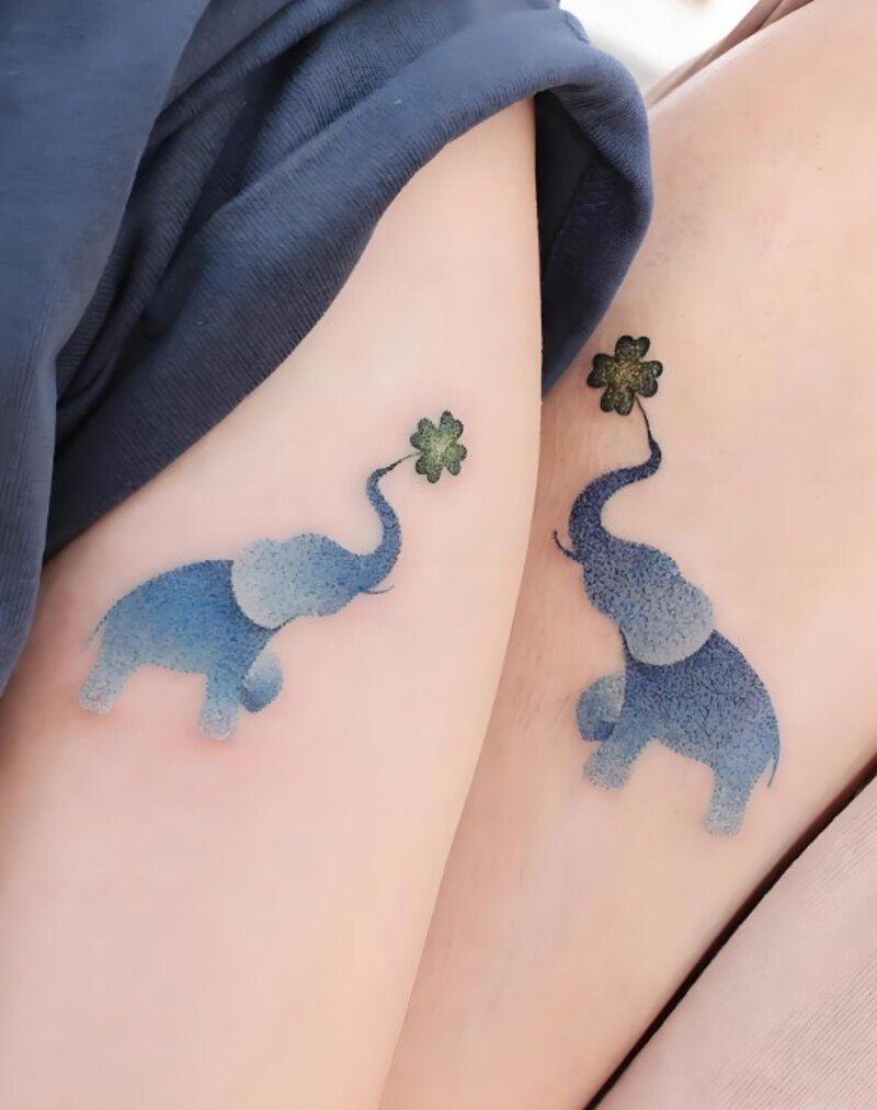 hình xăm biểu tượng may mắn cho nữ