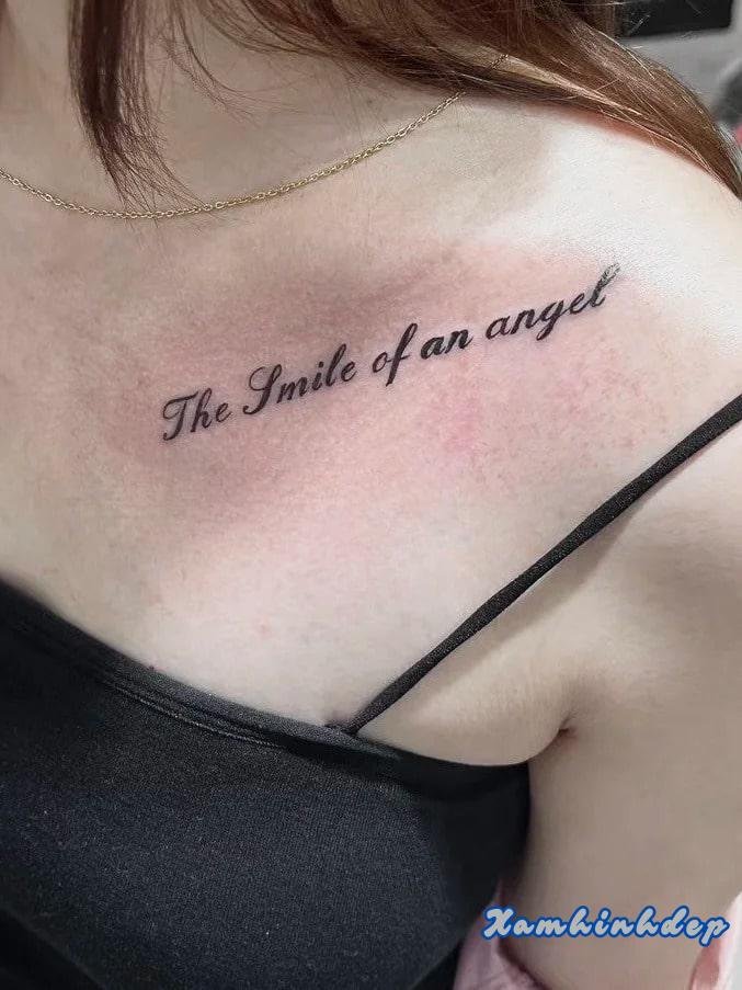 hình xăm chữ cho nữ thiết kế thanh lịch.