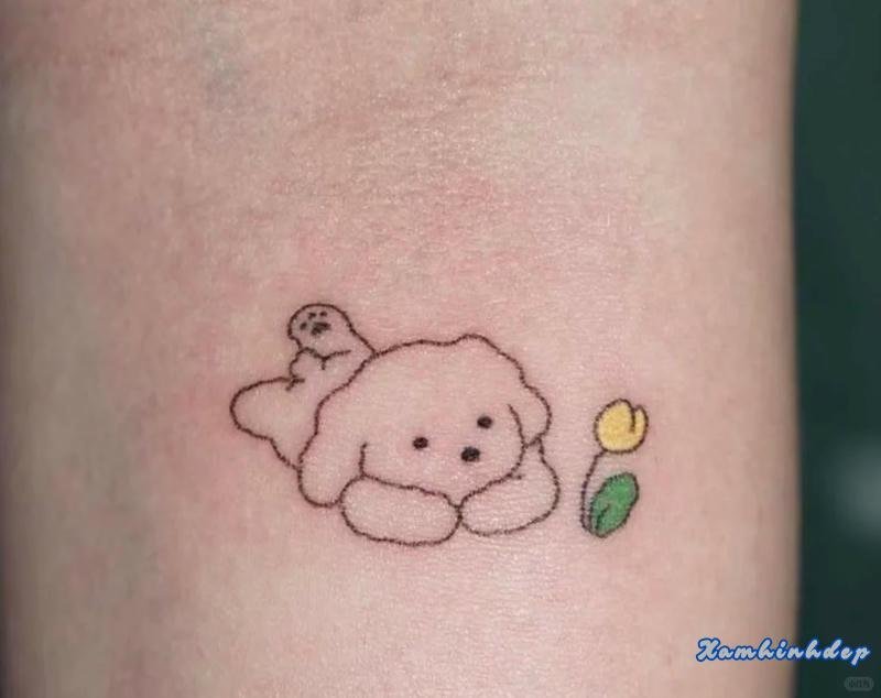 hình xăm cute cho nữ mang nét đáng yêu.