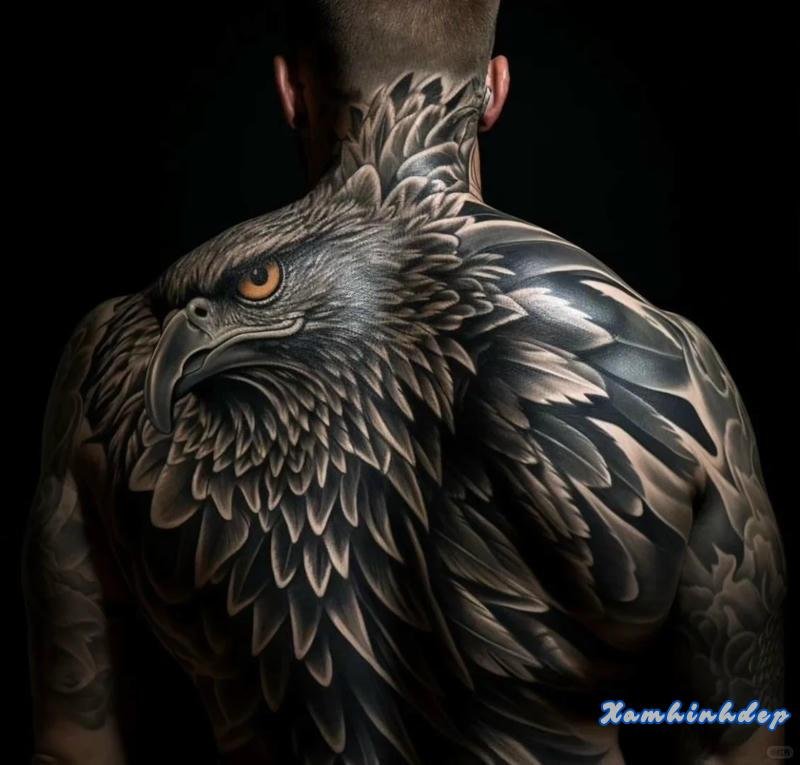 hình xăm đại bàng đẹp.