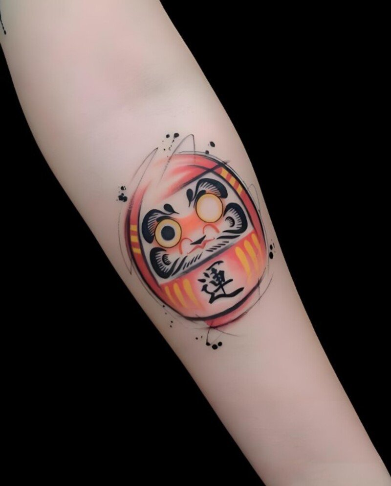 hình xăm daruma đẹp nhất cho nữ