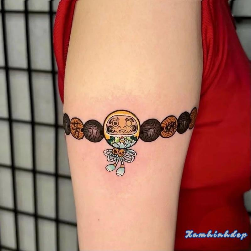 hình xăm daruma sắc nét đẹp.