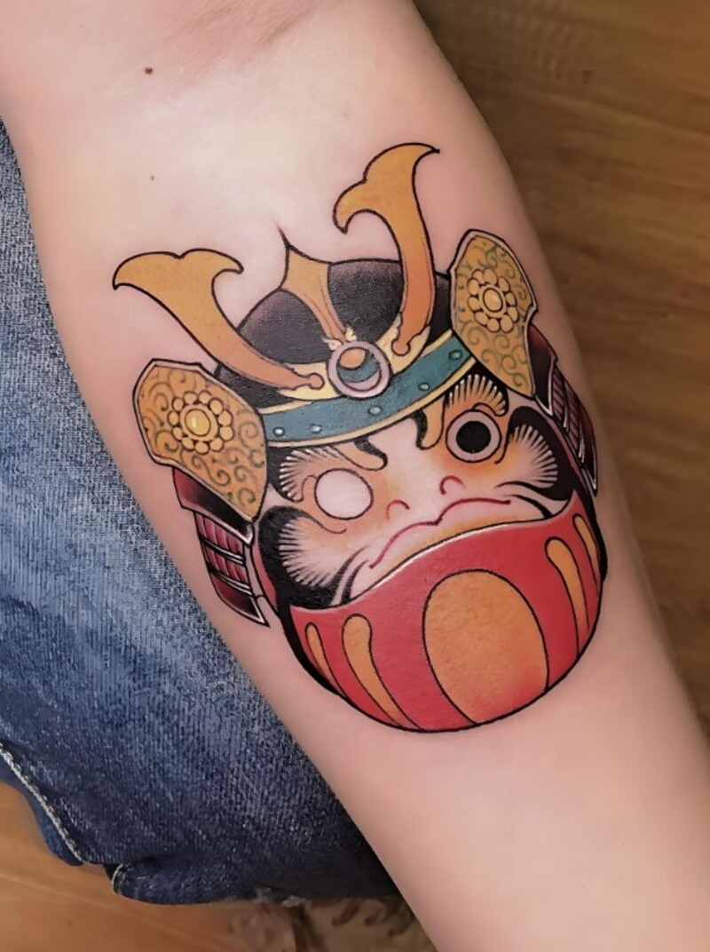 hình xăm daruma samurai đẹp nhất cho nam