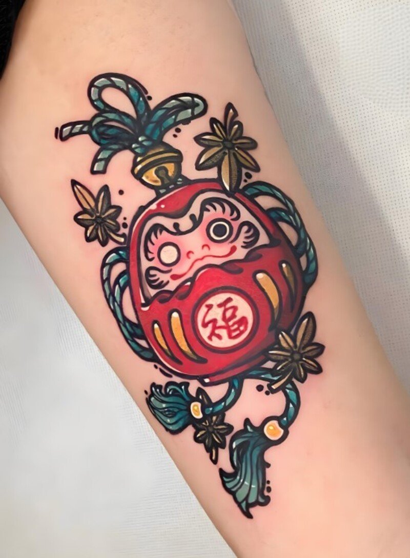 hình xăm daruma ý nghĩa cho nữ