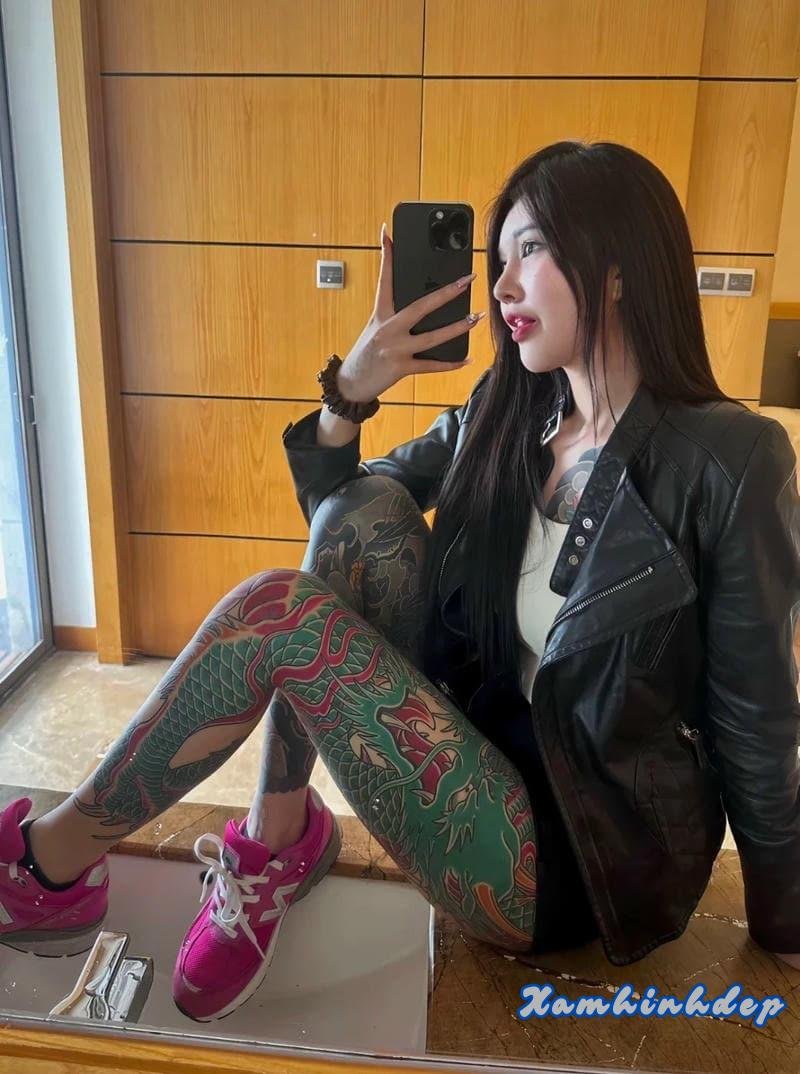 hình xăm full chân siêu ngầu