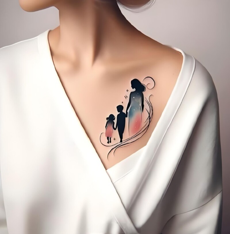 hinh xam gia dinh cho nữ