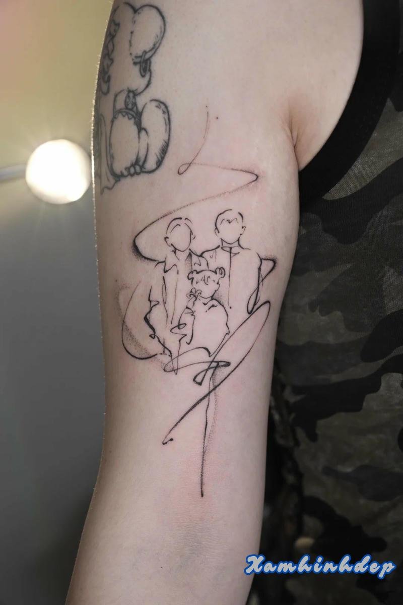 hình xăm gia đình ý nghĩa.