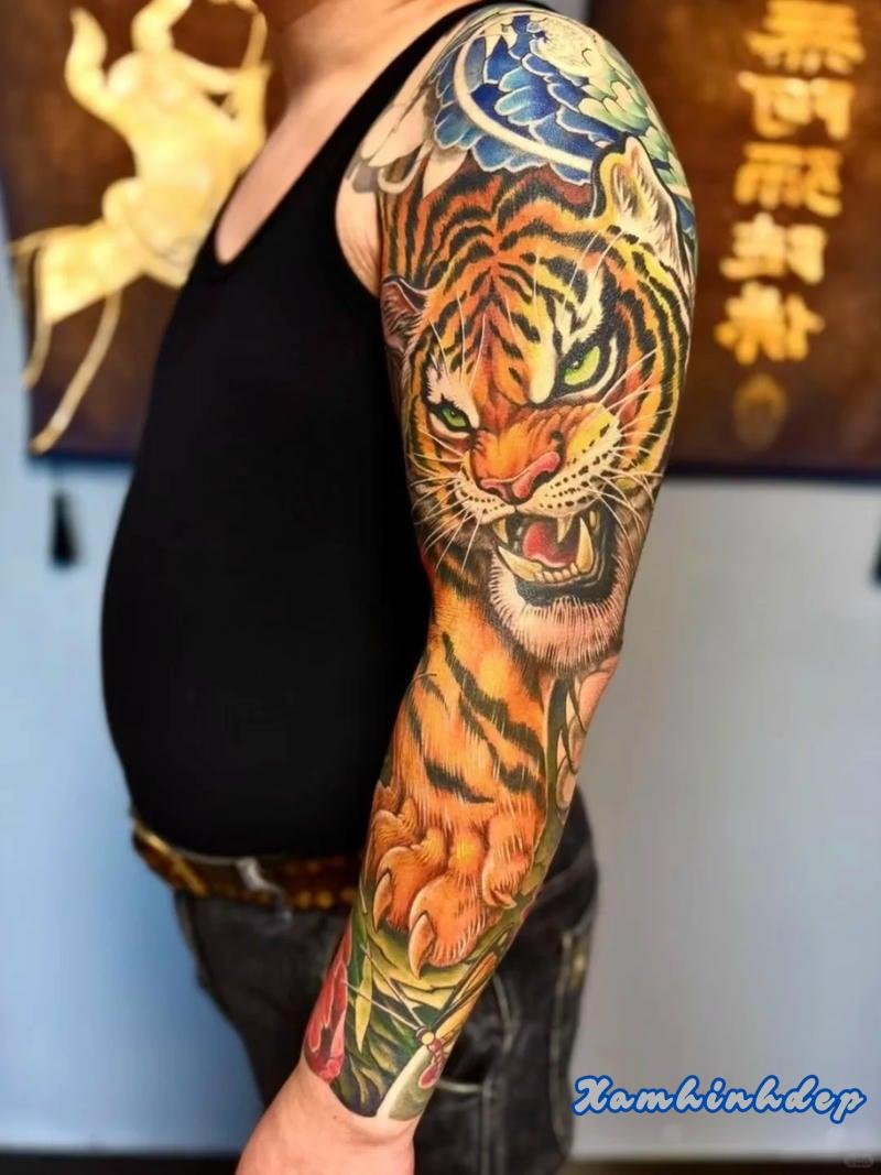 hình xăm hổ đẹp thu hút.