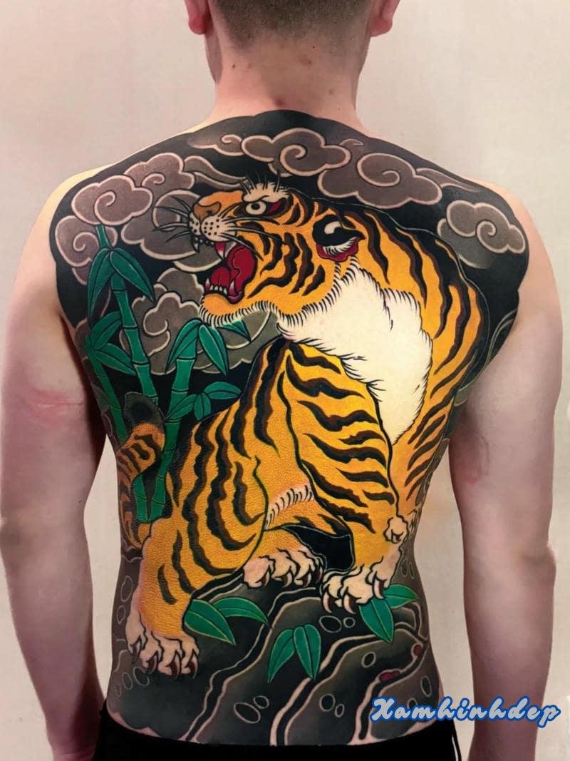 hình xăm hổ sắc nét đẹp.