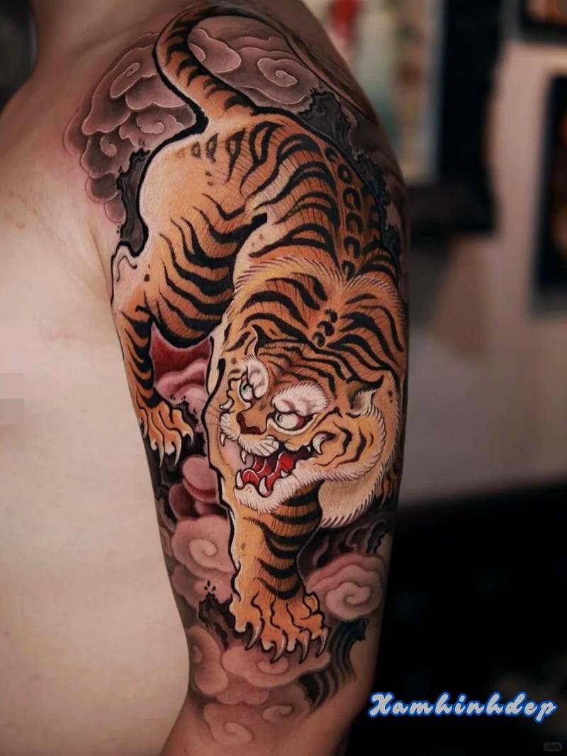 hình xăm hổ tinh xảo nổi bật.