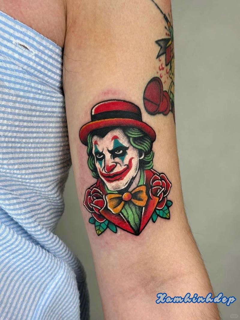 hình xăm joker đẹp nghệ thuật.