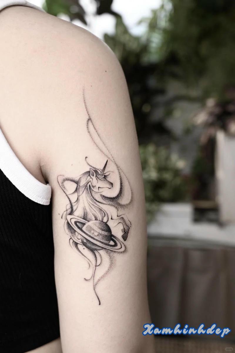 hình xăm kỳ lân đẹp.