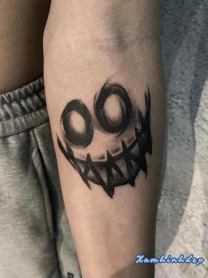 hình xăm mặt quỷ chất lượng.
