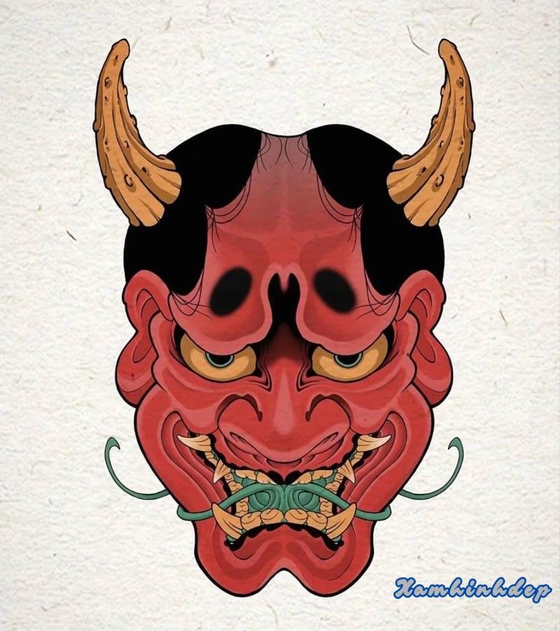 hình xăm mặt quỷ đẹp.
